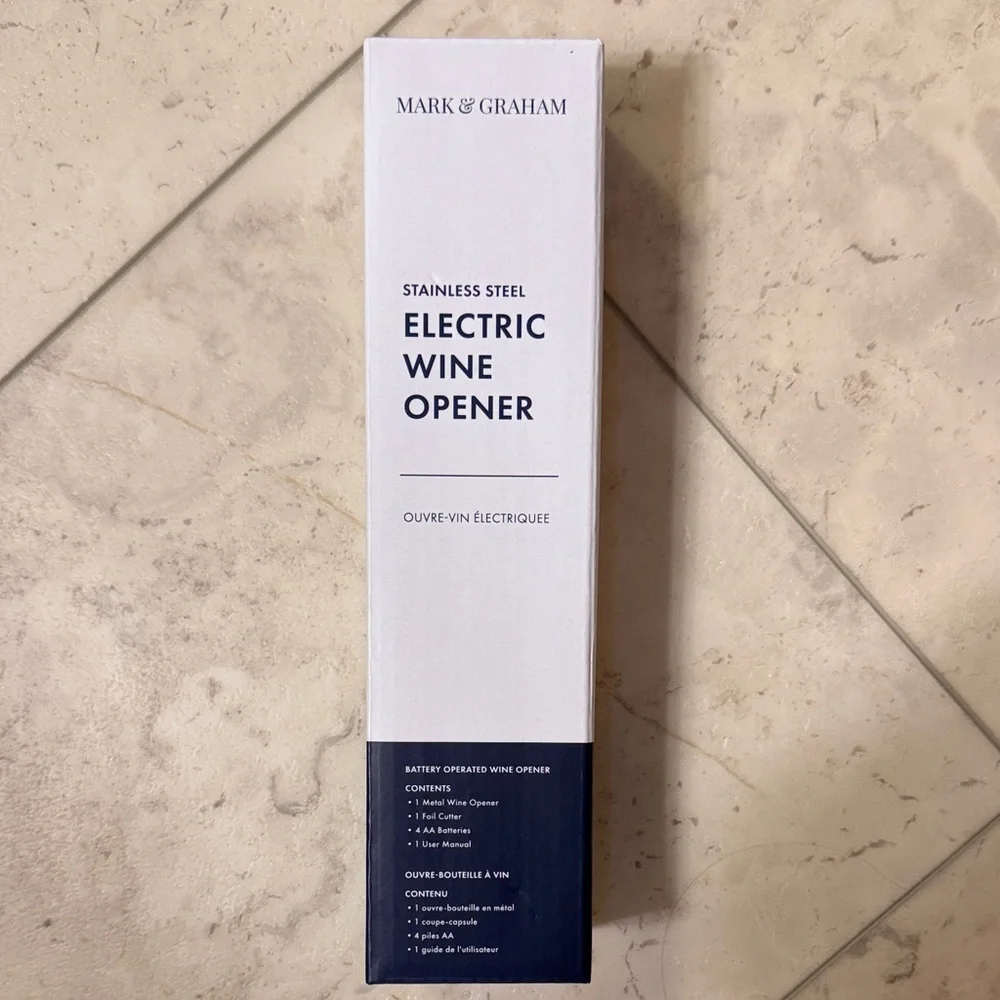 Mark & Graham Stainless Steel Electric Wine Opener. NWT - Picture 1 of 3